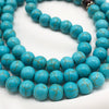 THE BLUE FEROZA -100 BEADS - 8 MM