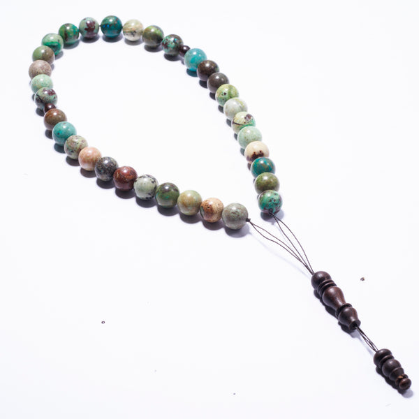 The Companion Tasbih Bracelet: CHRYSOCOLLA- 33BEADS,12MM