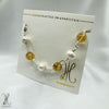 Citrine, Pearl Bracelet.