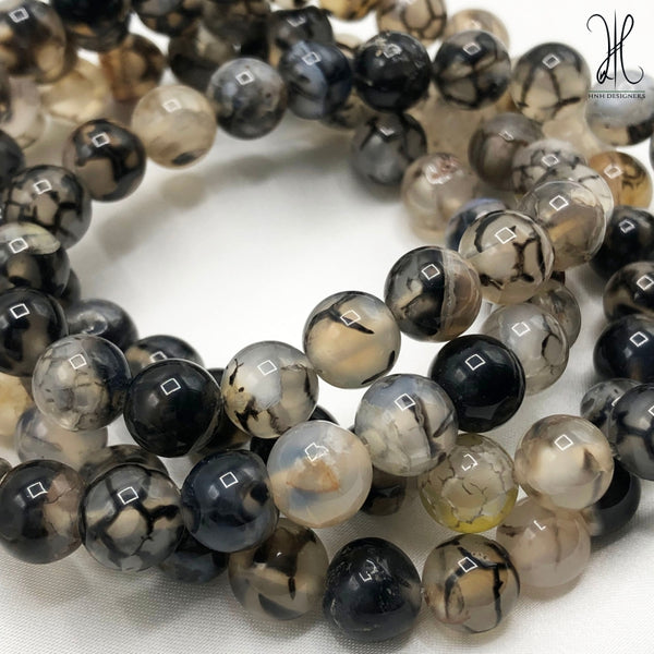 TEXTURED AQEEQ - 8MM - 100 BEADS