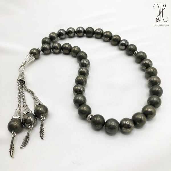 PYRITE - 33 BEADS - 9 MM