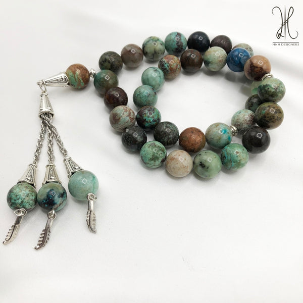 CHRYSOCOLLA– 33 BEADS - 10 MM