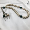 WHITE FEROZA -10 MM - 33 BEADS