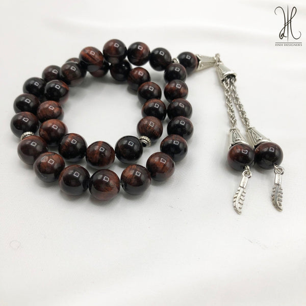 RED TIGER EYE - 33 BEADS - 10 MM