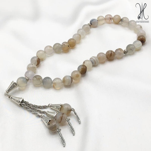 SHAJRI AQEEQ - 33 BEADS - 10 MM