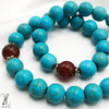 THE BLUE FEROZA - 33 BEADS - 10 MM