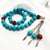 THE BLUE FEROZA - 33 BEADS - 10 MM