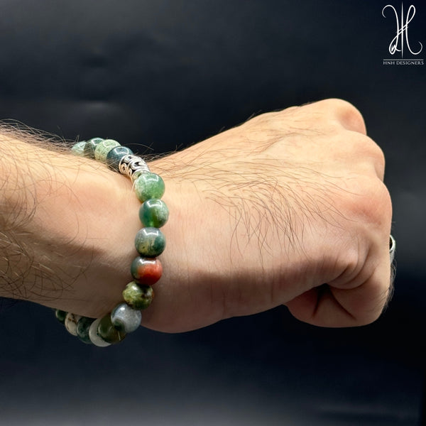 FLEXIBLE BRACELET INDIAN JASPER - 8MM