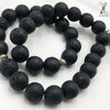 BLACK LAVA - 33 BEADS, 10MM