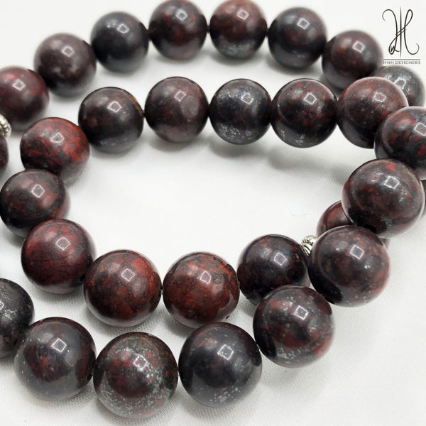 RED JASPER – 33 BEADS -10 MM