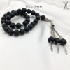 BLACK LAVA - 33 BEADS, 10MM