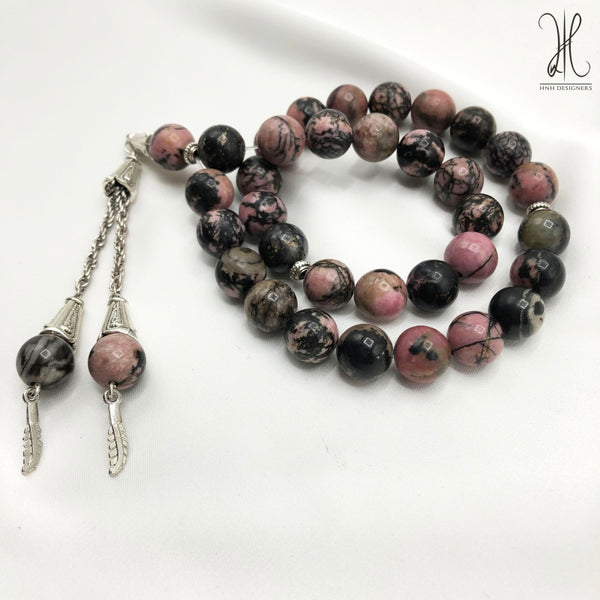 RHODONITE - 33 BEADS - 10 MM
