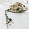 WHITE FEROZA - 100 BEADS - 8 MM