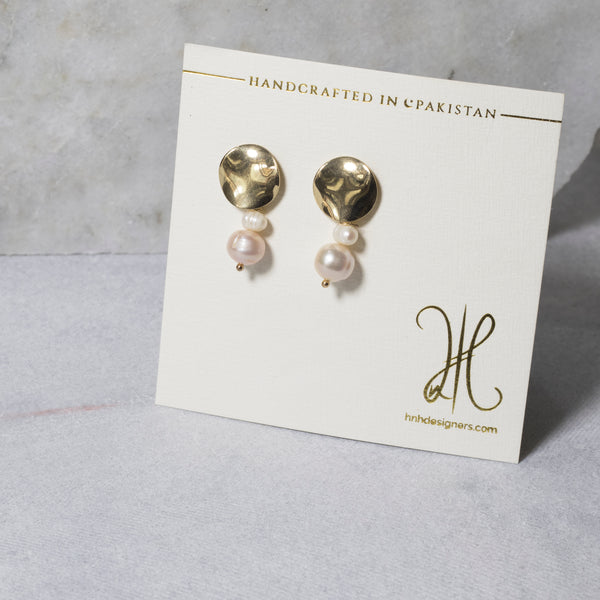 Gold Plated Pearls Earrings