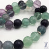 GREEN FLOURITE - 33 BEADS - 10 MM