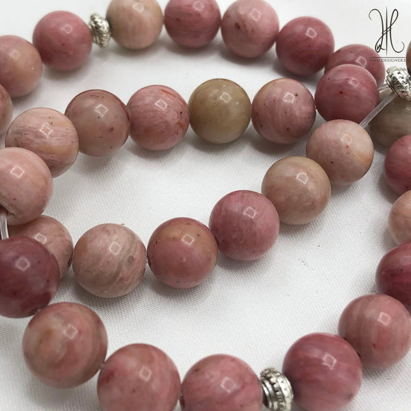 RHODONITE – 33 BEADS - 10 MM