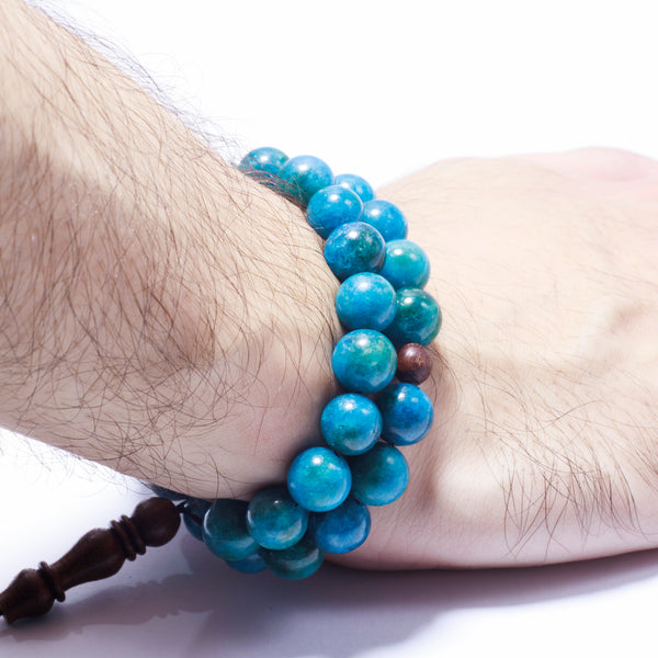 The Companion Tasbih Bracelet: APATITE- 33BEADS,10MM