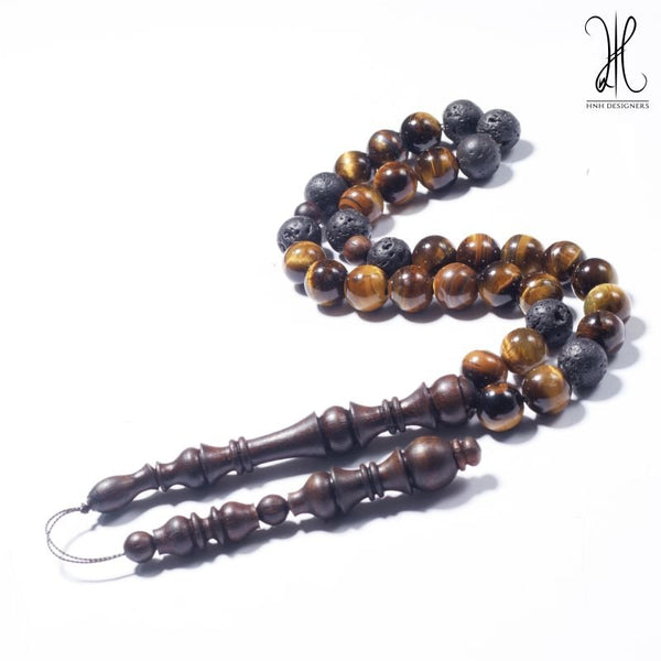 The InterMix Black lava Tiger Eye