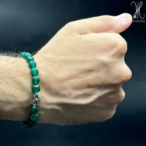 FLEXIBLE BRACELET GREEN QUARTZ 8MM