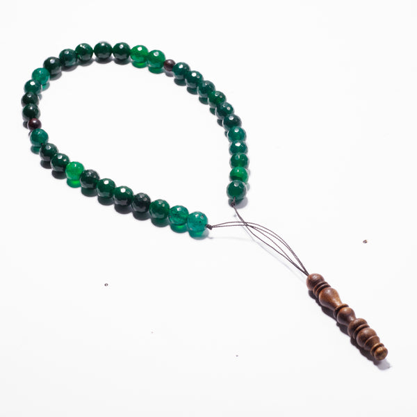 The Companion Tasbih Bracelet:GREEN QUARTZ- 33BEADS,10MM