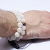 The Companion Tasbih Bracelet:WHITE AGATE- 33BEADS,10MM