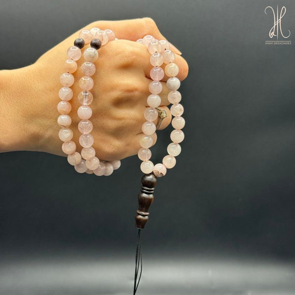 The Companion Tasbih Bracelet: Rose Quartz- 99 Beads, 8mm