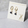 Gold Plated Sapphire & Pearls Earrings
