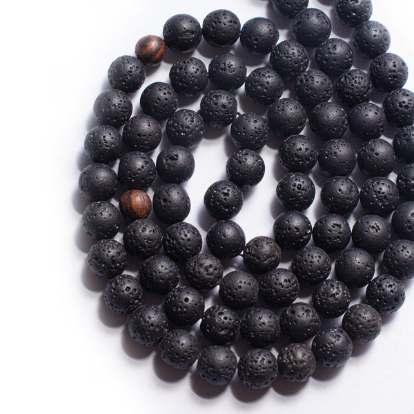 FLEXIBLE BRACELET BLACK LAVA -10 MM - 8 MM