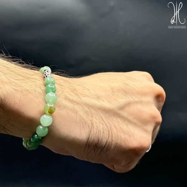 FLEXIBLE GREEN JADE BRACELET 8MM