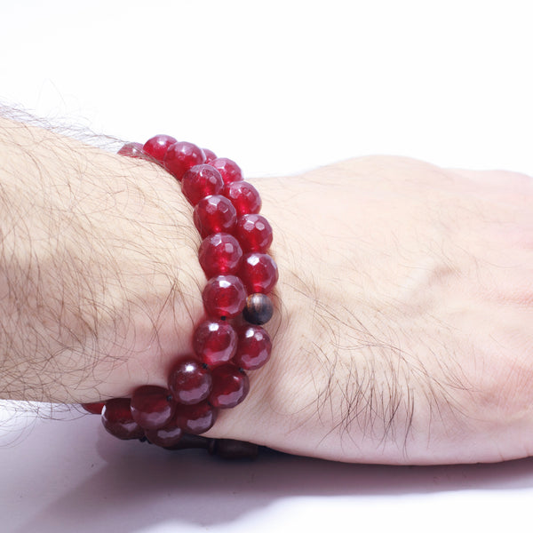 The Companion Tasbih Bracelet: CHERRY RED- 33BEADS,10MM