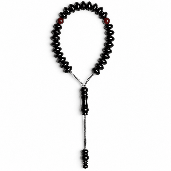 The Indonesian Teak Wood & Yemeni Aqeeq Tasbih Bracelet