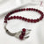 THE CHERRY RED QUARTZ - 33 BEADS-10 MM