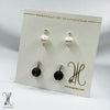 Smokey Quartz And Pearls Studs