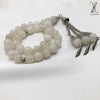 WHITE AGATE - 33 BEADS -10 MM