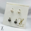 Pyrite And Pearls Studs.