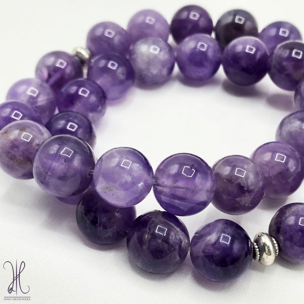 AMETHYST - 33 BEADS - 10 MM