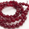 THE CHERRY RED QUARTZ- 100 BEADS - 8 MM