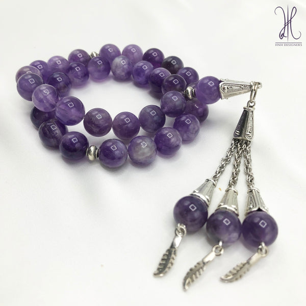 AMETHYST - 33 BEADS - 10 MM