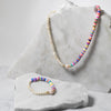 Kids Jewlery Set (Pearl And Clay Beads Neklace And Bracelet Set )