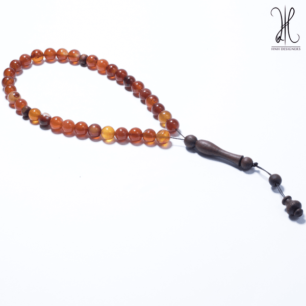 The Red Aqeeq - 33BEADS-8MM