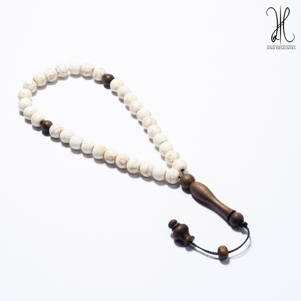 The White Feroza - 33 BEADS - 10MM