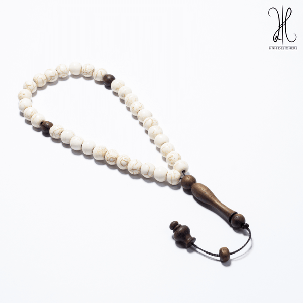 The White Feroza - 33 BEADS - 8MM