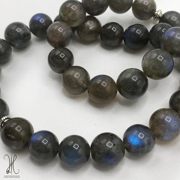 LABRADORITE - 33 BEADS - 10 MM