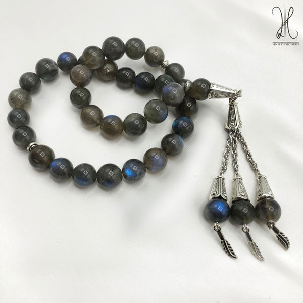 LABRADORITE - 33 BEADS - 10 MM