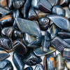 Blue Tiger Eye Flat Flexible Bracelet 10MM