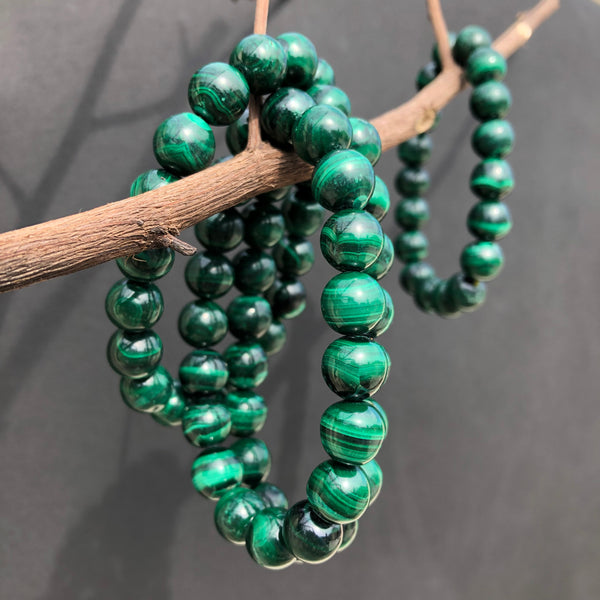FLEXIBLE MALACHITE BRACELET 10MM
