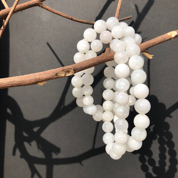FLEXIBLE BRACELET MOONSTONE - 10MM - 8MM
