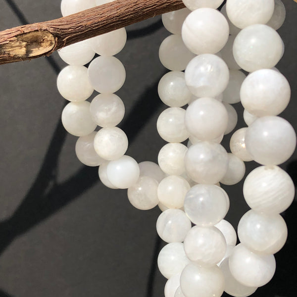 FLEXIBLE BRACELET MOONSTONE - 10MM - 8MM
