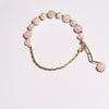 Pearls And Rose Quartz With Gold Platted Chain 8MM