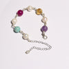 Citrine, Pink Agate, Amazonite, Amethyst And Pearls Bracelet 10MM